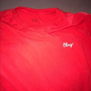 Obey red rose t-shirt, unisex, hardly worn